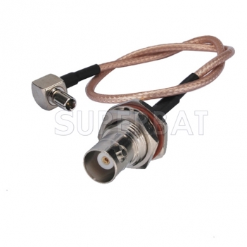 Pigtail Cable TS9 Male RA to BNC Female Bulkhead O-ring RG316 Coax Antenna Extension Cable