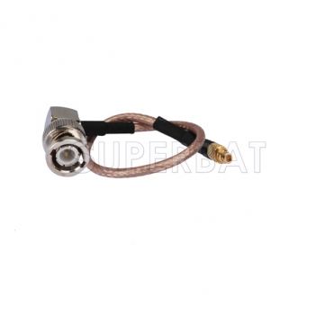 MMCX Male Straight to BNC Male Right Angle Pigtail Cable RG316 RF / Coaxial Cable Assembly