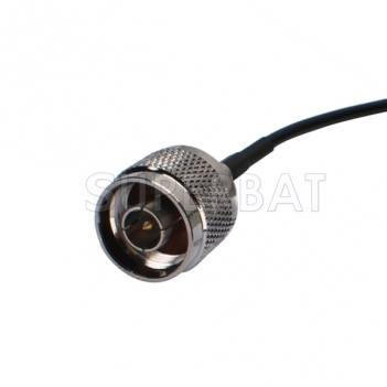 RF cable assembly MMCX male Right Angle to N male straight pigtail cable RG174