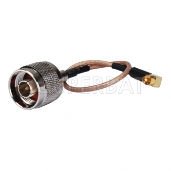 RF cable assembly MC-Card Plug right angle to N male pigtail RG316 Wireless LAN Devices