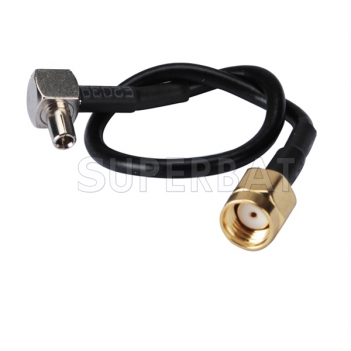 RP-SMA Male To TS9 Male 90 Degree Pigtail cable 3G Wireless Modem Extension Adapter Cable for AirCard USB 301 302 305 306