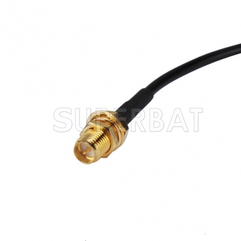 Mobile Broadband Antenna Adapter Cable CRC9 RA to RP-SMA Female Bulkhead RF cable assembly