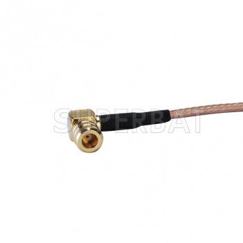 SMB male RA to TV female straight pigtail Cable RG316