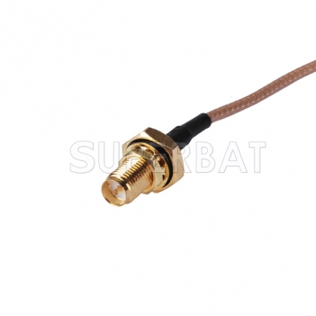 RF Extension Cable Connector RP-SMA female bulkhead nut waterproof to MCX male angled Assembly Rf Wire RG316