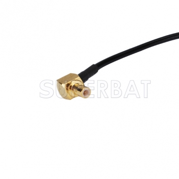Pigtail cable TS9 Male RA to SMB female RA RG174 15cm
