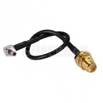 Mobile Broadband Antenna Adapter Cable CRC9 RA to RP-SMA Female Bulkhead RF cable assembly