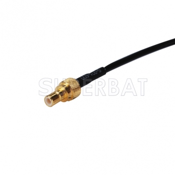 SMB male right angle to SMB female straight RF coaxial coax cable assembly pigtail cable RG174