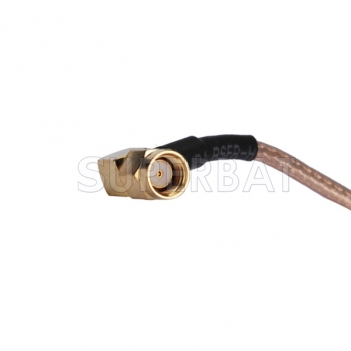 IPX / u.fl to RP-SMA male right angle Pigtail 50 Ohm Cable RG178 15cm