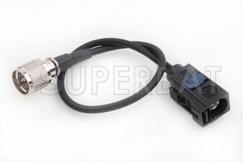Coxial cable Fakra Jack A pigtail to Mini-UHF male For Motolora connector