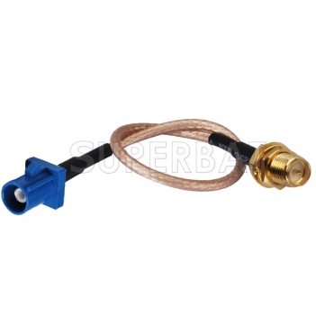 Rf Connector Fakra "C" Male to Rp-sma Jack Bulkhead Straight Assembly Extension Coaxial Cable Rg316 30cm for Gps Antenna