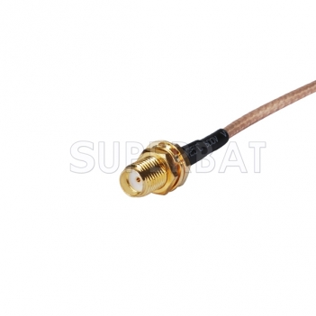 RF cable assembly SMA female bulkhead straight to exposed end Connector blank end RG316