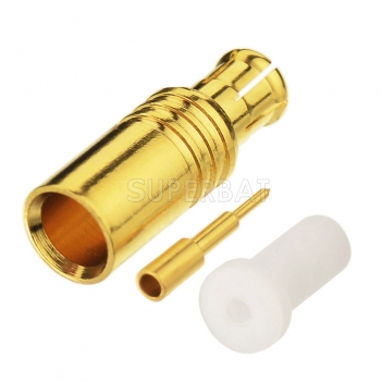 Customized MCX Male Solder Connector for 0.141" RG402 Semi Rigid Coaxial Cable