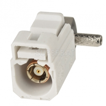 Superbat Fakra B female Jack Right Angle RA Connector Crimp for RG316 RG174 cable