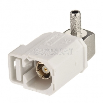 Superbat Fakra B female Jack Right Angle RA Connector Crimp for RG316 RG174 cable