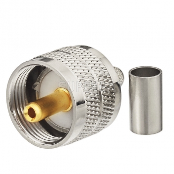 UHF Plug Male Connector Straight Crimp LMR-195