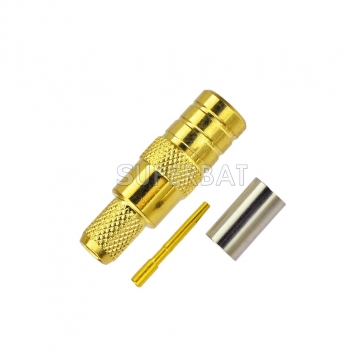 Superbat RF Coaxial Connector SMB Female Plug Crimp Straight Connector for LMR195/RG58/RG400 cable