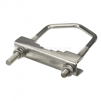 U Bolt Clamp 3.9" High x 2.36" Wide Mast Clamp Support Bracket Mast Pipe Bracket Connection Assembly