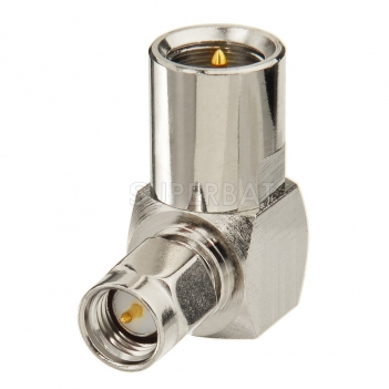 FME Right Angle Male to SMA Male Right Angle RF Cable Adapter for RF Coaxial Cable or Device