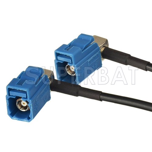 GPS antenna Extension cable Fakra C male plug to Y type 2x SMB female RG174  2m Telematics or Navigati