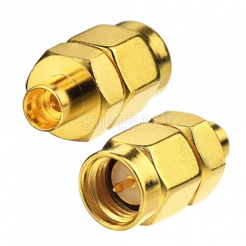 SMP Male Plug Adapter to SMA Male Plug Straight 50Ω RF Coax Adapter Connector