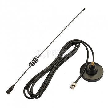 Handheld Ham Radio Scanner Antenna BNC Male 136-174MHZ 400-470MHZ Dual Band Magnetic Base Antenna for Uniden BC75XLT BC125AT