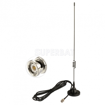 Handheld Ham Radio Scanner Antenna BNC Male 136-174MHZ 400-470MHZ Dual Band Magnetic Base Antenna for Uniden BC75XLT BC125AT