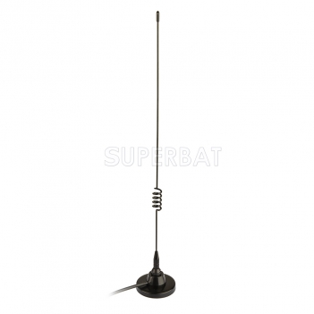 Car Truck Dual Band VHF UHF 136-174MHZ 400-470MHZ UHF PL259 Adapter CB Mobile Radio Magnetic Mount Antenna