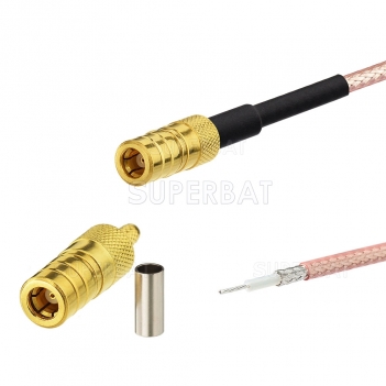 Custom RF Cable Assembly SMB Plug Straight pigtail cable Using RG316 RG174 LMR100 Coax