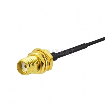 IPEX MHF4 MH4 Female RA to SMA Bulkhead panel Female connector pigtail cable 0.81mm RF MHF4 cable RF coaxial cable