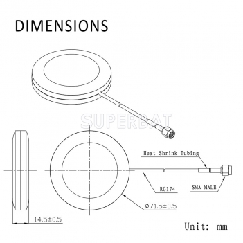 Protable 4G LTE Magnetic Mount Omni-directional SMA Male Antenna for 4G LTE Router Vehicle Truck RV Marine Boat Mobile Cell Phone Booster System