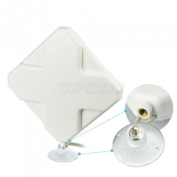4G LTE Dual Band Antenna 791-821Mhz/832-862Mhz/1710-1785Mhz/1805-1880Mhz/2500-2570Mhz/2620-2690Mhz 35dbi SMA 2m cable