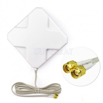 4G LTE Dual Band Antenna 791-821Mhz/832-862Mhz/1710-1785Mhz/1805-1880Mhz/2500-2570Mhz/2620-2690Mhz 35dbi SMA 2m cable