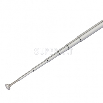 Superbat  UNBAL F Type Male Plug Connector DAB DAB+ FM AM TV Antenna 7 Section Telescopic Aerial for Home Audio Radio Stereo Receiver