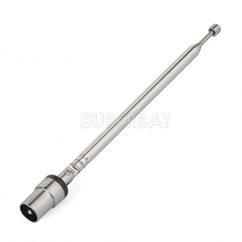 Superbat PAL Male Plug Connector Television DAB DAB+ FM AM DVB-T DVB-T2 TV Tuner Antenna 6 Section Telescopic Aerial