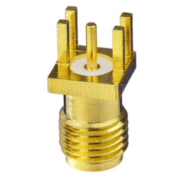 RP SMA Jack with Male pin Connector Straight Solder .062 inch End Launch