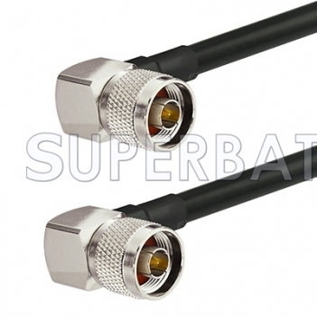 N Male Right Angle to N Male Right Angle Cable Using KSR400 Coax