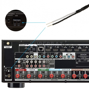 Indoor Hi-Fi AM Loop Antenna 2 Bare Wire Connector for Yamaha Onkyo Denon Home Stereo Receiver Systems