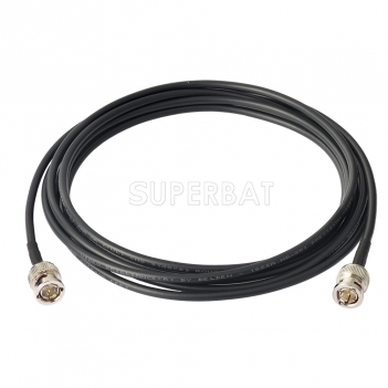 Superbat 15 feet BNC Male to BNC Male 75 Ohm 3G 6G HD SDI Vedio Camera Cable (Belden 1855A)