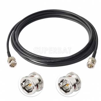 Superbat 5 feet BNC Male to BNC Male 75 Ohm 3G 6G HD SDI Vedio Camera Cable (Belden 1855A)