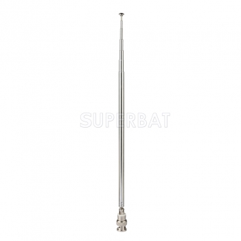 BNC Male 7 Section Telescopic Scanner Antenna for TV FM Radio Scanners Remote Receivers and Other Electronics Products