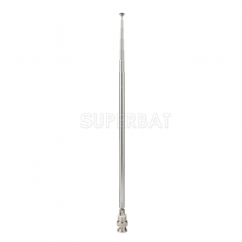 BNC Male 7 Section Telescopic Scanner Antenna for TV FM Radio Scanners Remote Receivers and Other Electronics Products