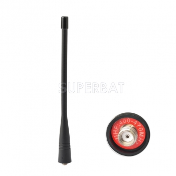 Superbat UHF 400-470Mhz Ham Radio SMA Female Soft Rubber Antenna for Baofeng Puxing Wouxun Handheld HT CB Radio Two Way Radio Walkie Talkie