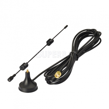 2.4GHz WiFi 7dbi Magnetic Mount RP-SMA Antenna for WiFi Extender Booster Hotspot