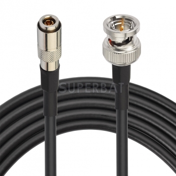 Superbat 3M DIN 1.0/2.3 Male to Male BNC Crimp Solder  75 Ohm Mini RG59 Belden(1855A) 6G-SDI 4K UHD HD Video Camera Coaxial Cable for Video Camera