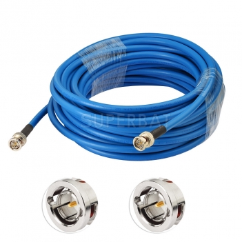 Superbat 15M BNC Male to BNC Male 75 Ohm 3G 6G HD SDI  Extension Cable (Belden 1694A) for Video Camera and Moniter
