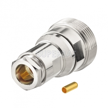 7/16 DIN Jack Female Connector Straight Clamp LMR-400