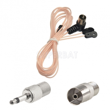 FM Radio Antenna Male Type F Connector T-Type/Y-Type with 2 types of adapter( PAL female & 3.5mm) for Radio and Stereo Receiver