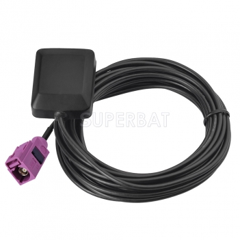 Superbat Fakra H Jack GPS Active Magnetic base Antenna Aerial Connector Cable for Car GPS Navigation System