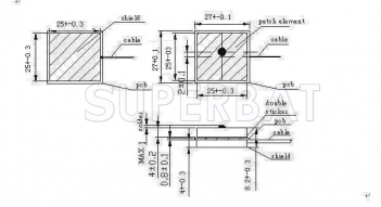 Superbat GPS Active Antenna internal Aerial IPEX connector with RG178 for PND Laptop Mobile Phone