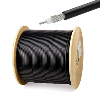 Coaxial Cable 75Ω BLACK RG179 Single Copper Braid Shielded Flexible RF Coax Cable 1 Meter